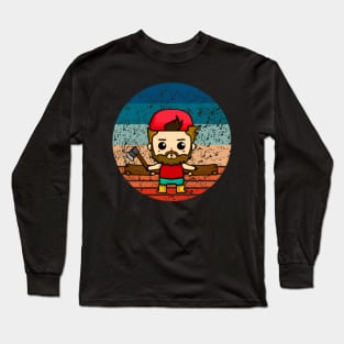 Lumberjack Kawaii Vintage Circle Long Sleeve T-Shirt